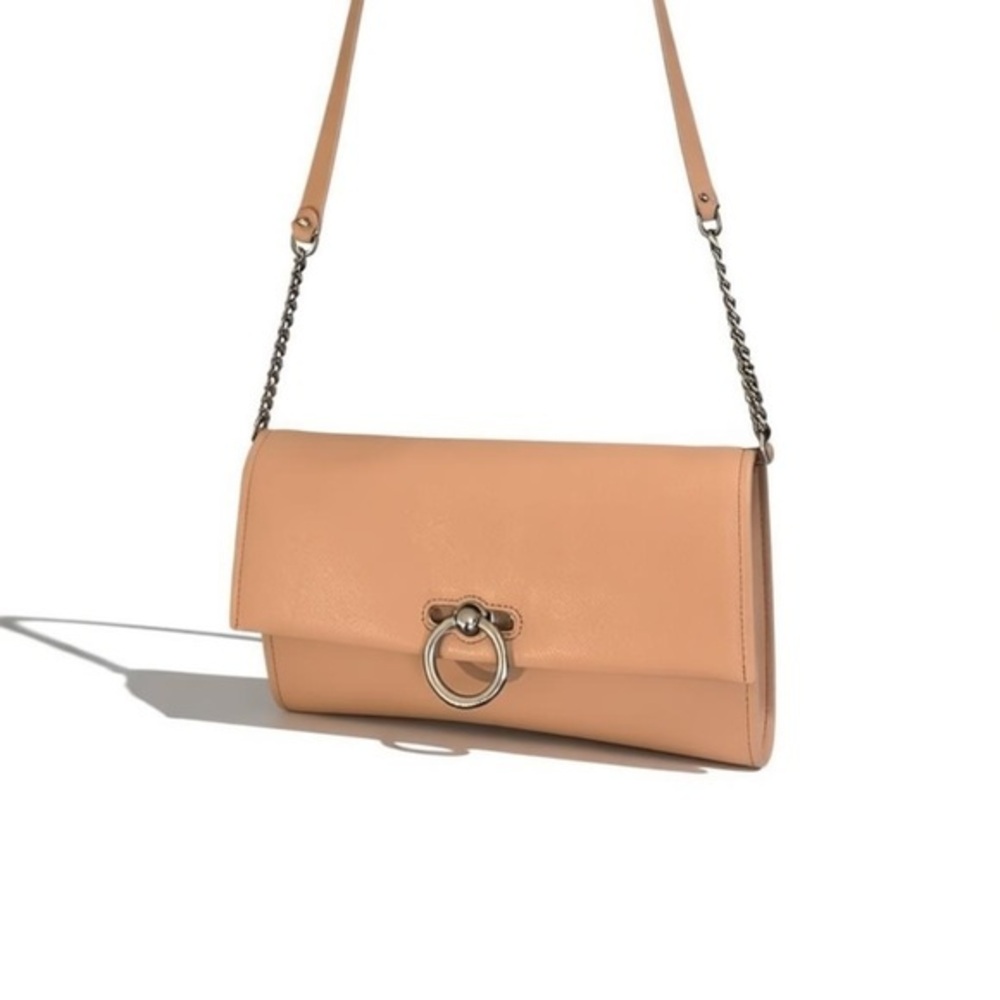 💎 Rebecca Minkoff Sofia Blush Leather Crossbody Clutch Convertible Chain Bag
